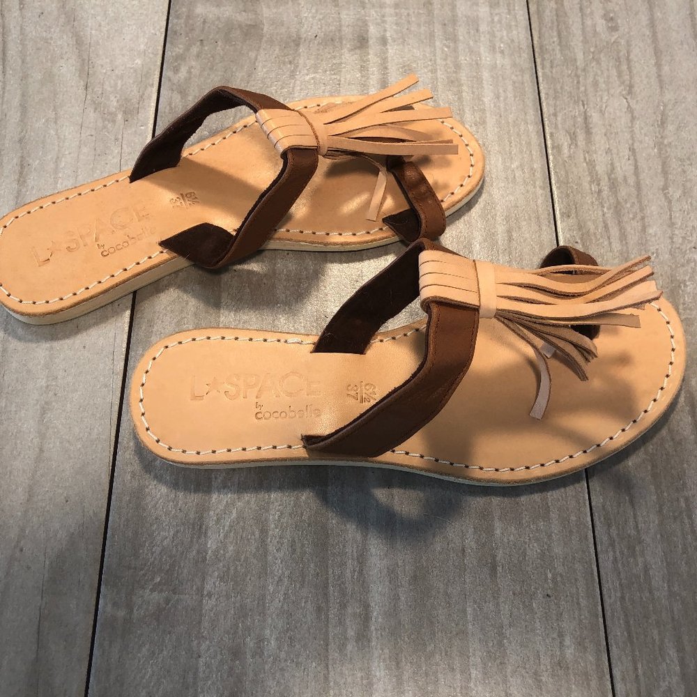 L*SPACE by Cocobelle Fringe sandals - NWOT